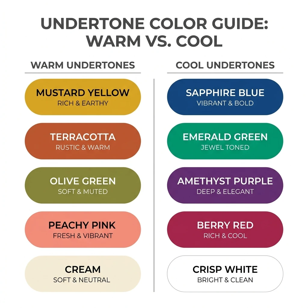 Coordinated clothing colours arranged as a personal fashion palette