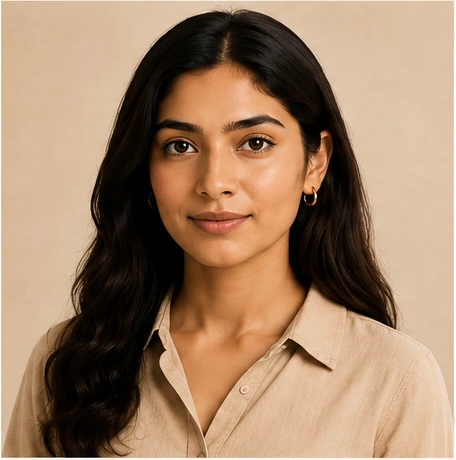Portrait illustrating a medium natural contrast appearance