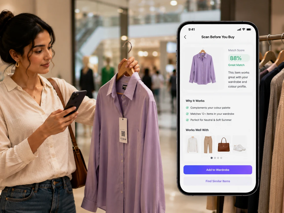 Scan Before You Buy — evaluate a new piece against your closet