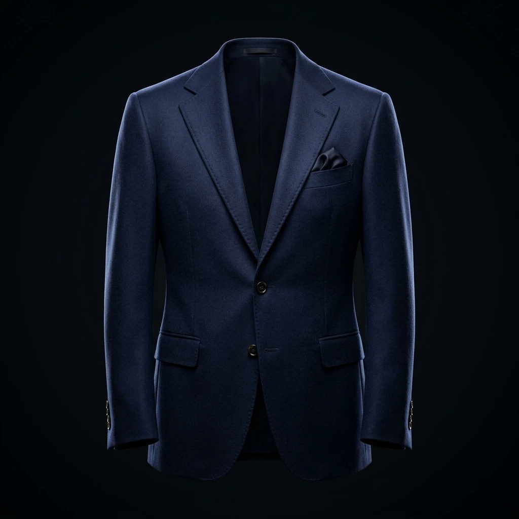 Navy blazer and formal trousers outfit combination