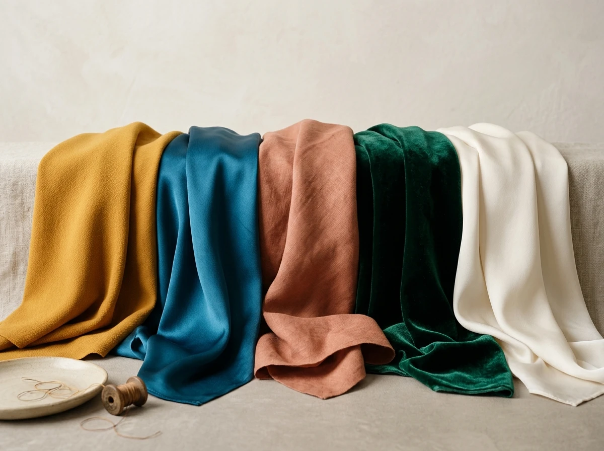 Personal colour analysis fabric swatches presentation