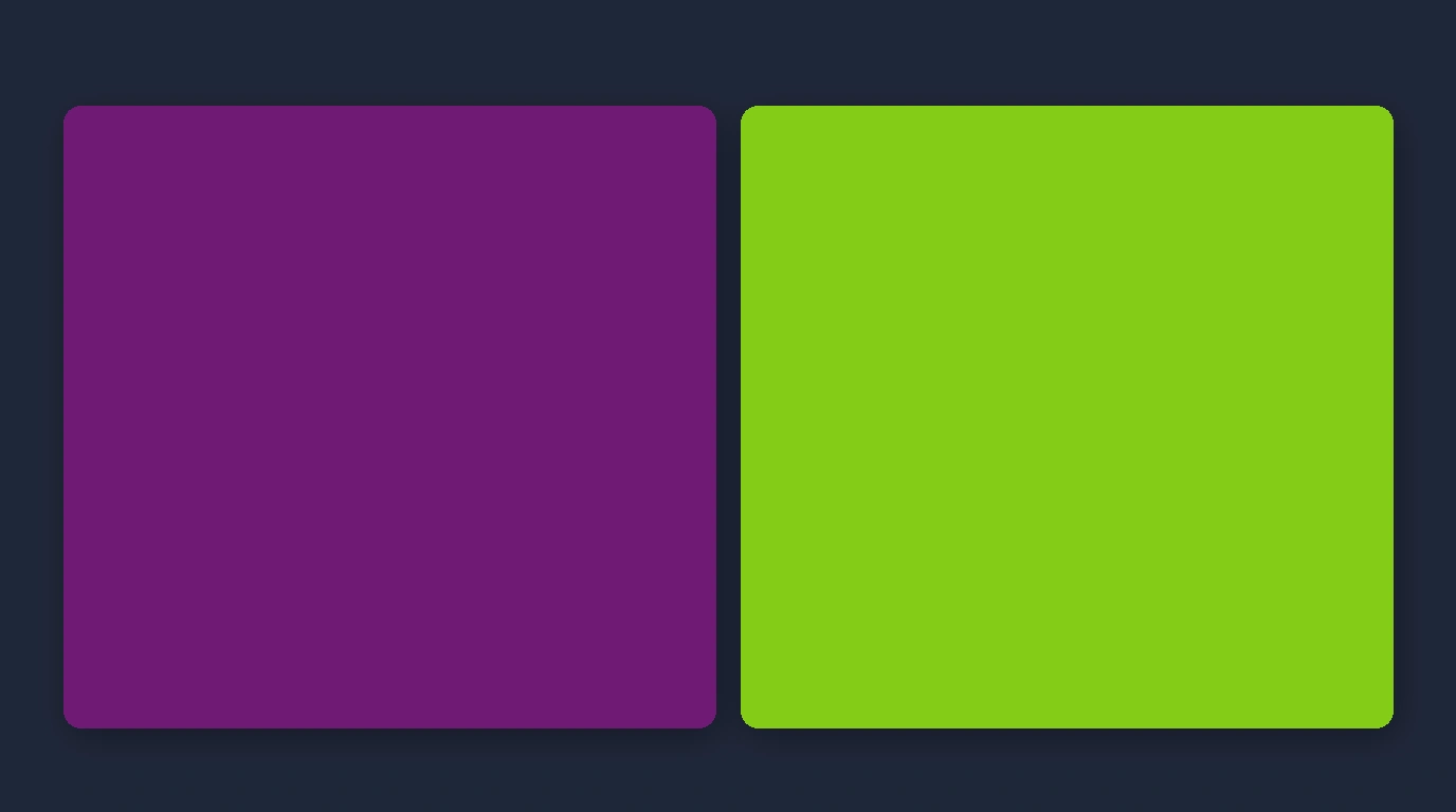 Colour intensity spectrum comparing muted moss green versus vivid lime green