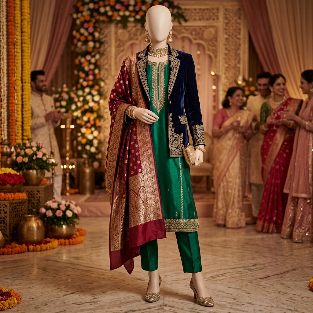 Sangeet & Evening Outfit Colours for Indian Skin Tones (Beyond Plain Black)